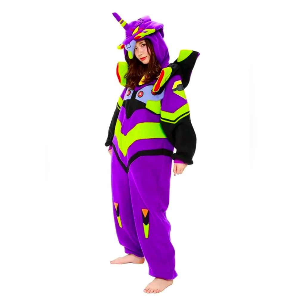 SAZAK Anime Neon Genesis Evangelion Eva-01 Glow in Dark Unisex Kigurumi Pajamas